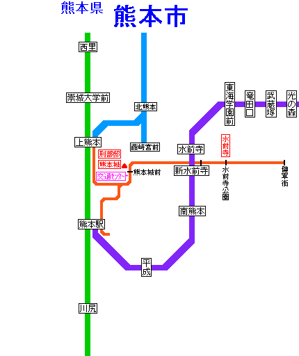 熊本市観光の地図(JPG-7k)