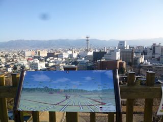 甲府城跡からの眺め(JPG-29k)