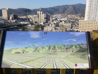 甲府城跡からの眺め(JPG-33k)