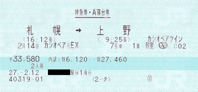 カシオペアのチケット(JPG-54k)